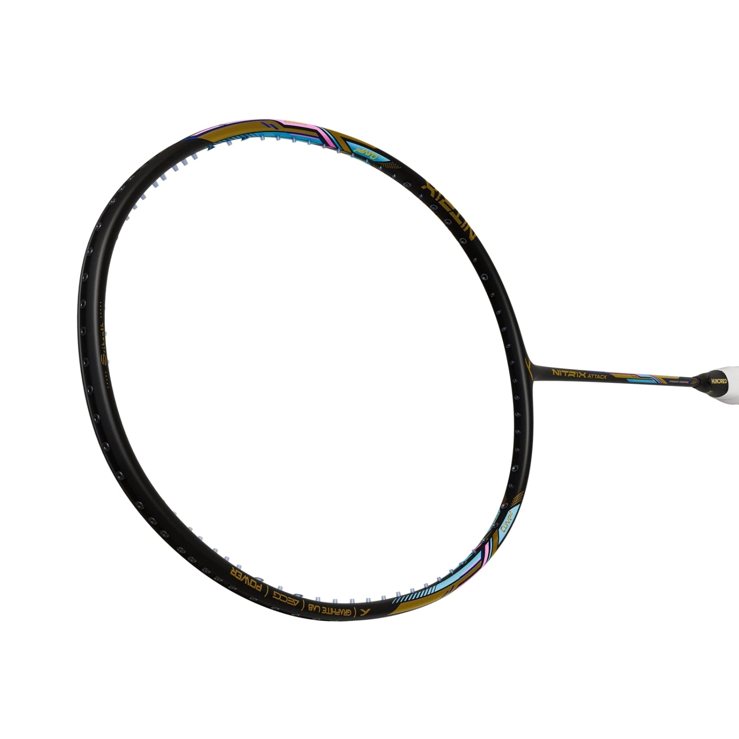 HUNDRED Nitrix Attack Unstrung Badminton Racquet | Head-Heavy Power Frame with Carbon Fibre Build | Aggressive Attack Series - Best Price online Prokicksports.com