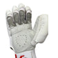 SG Sunny Tonny Icon Right Hand Batting Gloves, White/Red | Premium Leather Palm with High-Density Foam Protection & Pre-Curved Finger Design - Best Price online Prokicksports.com