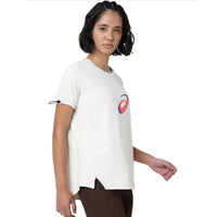ASICS Drawstring Sleeve SS Top for Women | Round Neck Sports T-Shirt - Best Price online Prokicksports.com
