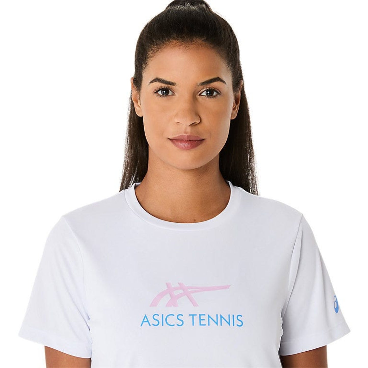 ASICS Women Court Tennis Graphic Tee | Lightweight Breathable Polyester T-Shirt with Moisture-Wicking Comfort & Tennis-Inspired Graphic Design - Best Price online Prokicksports.com