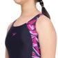 Speedo JF Hyp Boom Sp MSBK Legsuit, True Navy/Berry/Miami | Girls Full-Length Swimsuit with Chlorine Resistance & Stretch Fit - Best Price online Prokicksports.com
