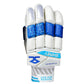Shrey Chroma Right Hand Batting Gloves, White/Royal Blue | Premium Leather Palm with Multi-Layer Foam Protection & Cut-Finger Flex Design - Best Price online Prokicksports.com