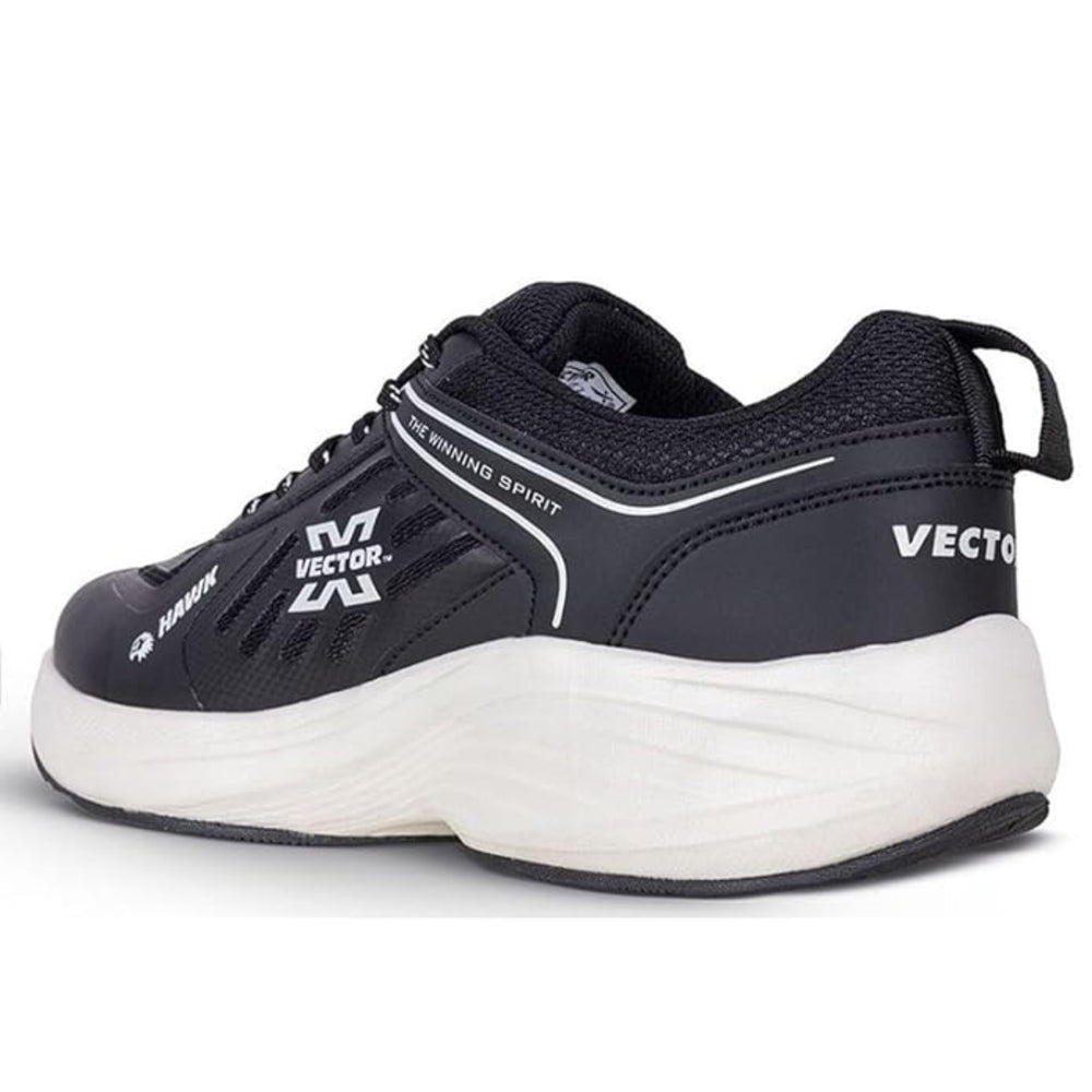 Vector X Hawk Jogging Shoe, Black/White | Lightweight Running Shoes with Cushioned Sole & Breathable Upper - Best Price online Prokicksports.com