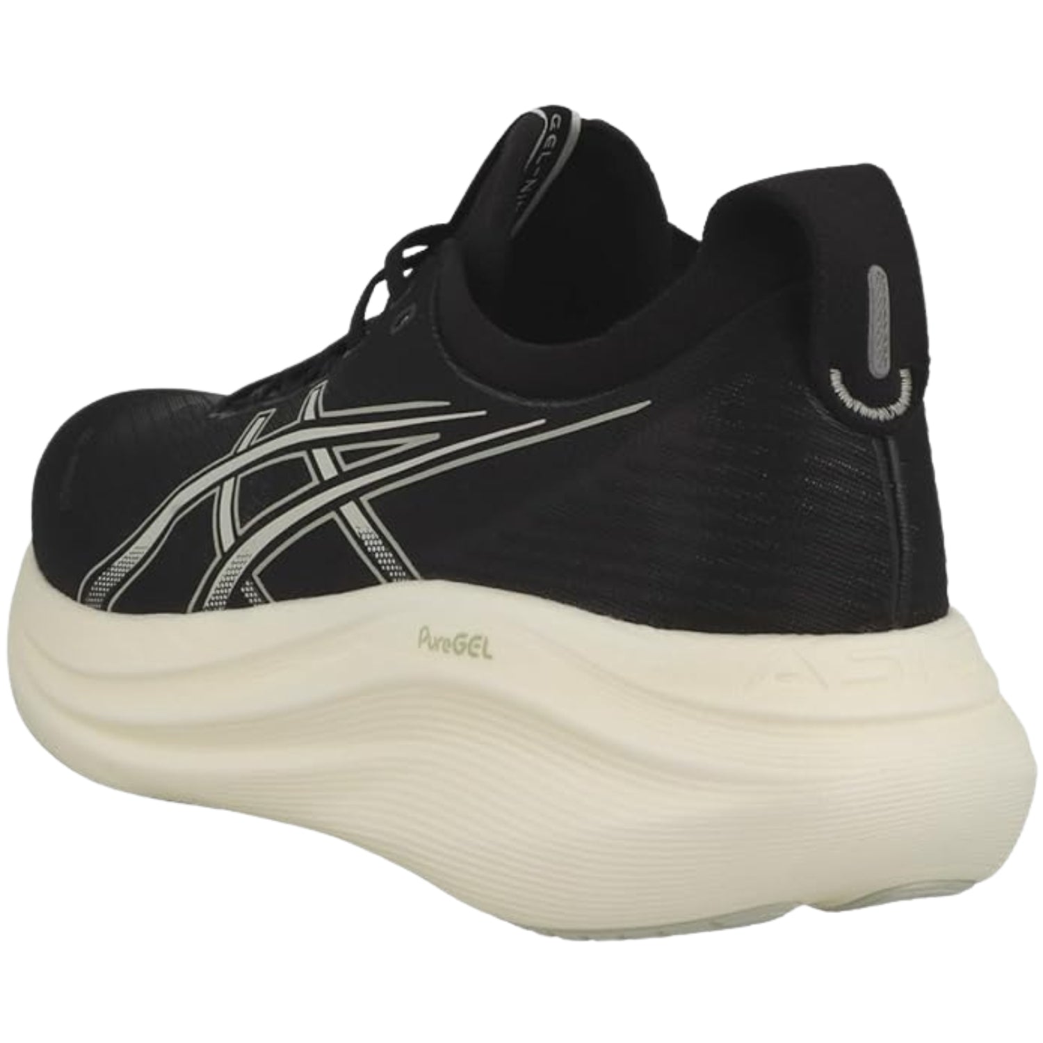 ASICS GEL-NIMBUS 27 Running Shoes for Men | Maximum Cushioning | PureGEL Technology | Black/Lake Grey | Plush Comfort for Long Runs - Best Price online Prokicksports.com