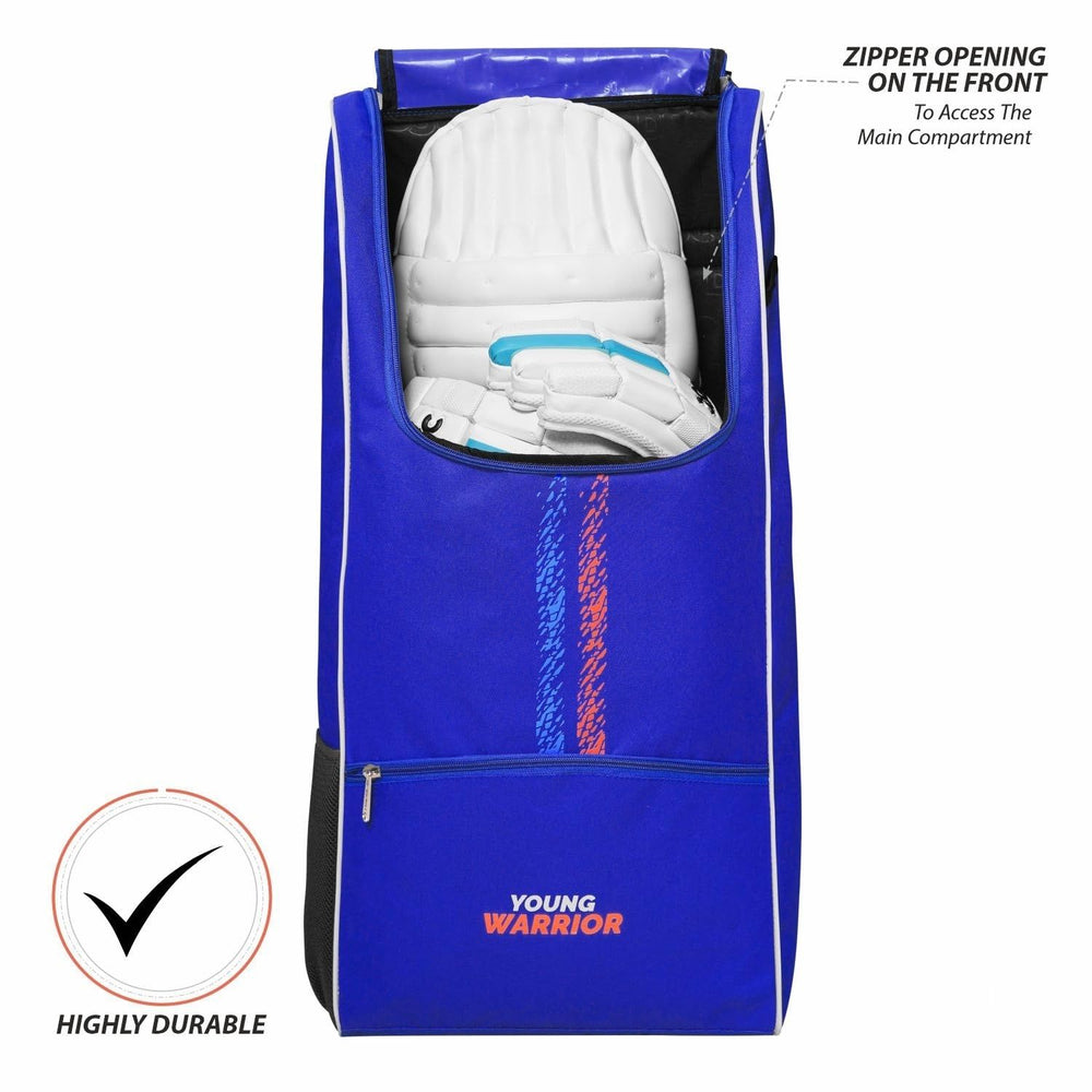 DSC Young Warrior Cricket Kit Bag – Royal Blue, Lightweight Junior Cricket Gear Bag with Spacious Storage & Durable Design - Best Price online Prokicksports.com