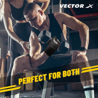 Vector X VX-1054 Gel Tech Fitness Gloves | Anti-Slip Gel Padded Gym Gloves with Wrist Support & Breathable Mesh Design - Best Price online Prokicksports.com