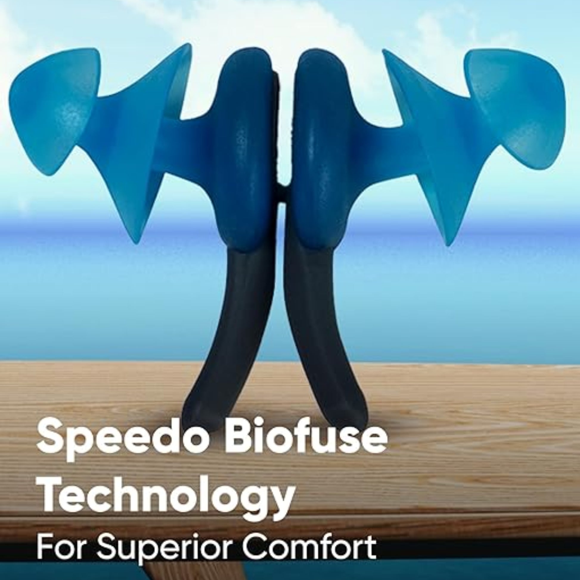 Speedo Biofuse Earplug – Blue/Grey (1 Size) | Ergonomic Swim Earplugs with Soft Silicone & Secure Fit - Best Price online Prokicksports.com