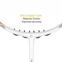 Apacs Z-Ziggler LHI Pro III Unstrung Badminton Racquet With Cover– White Matte (Head Heavy 85g, 38lbs Tension, Compact Quad Voltaic Frame) - Best Price online Prokicksports.com