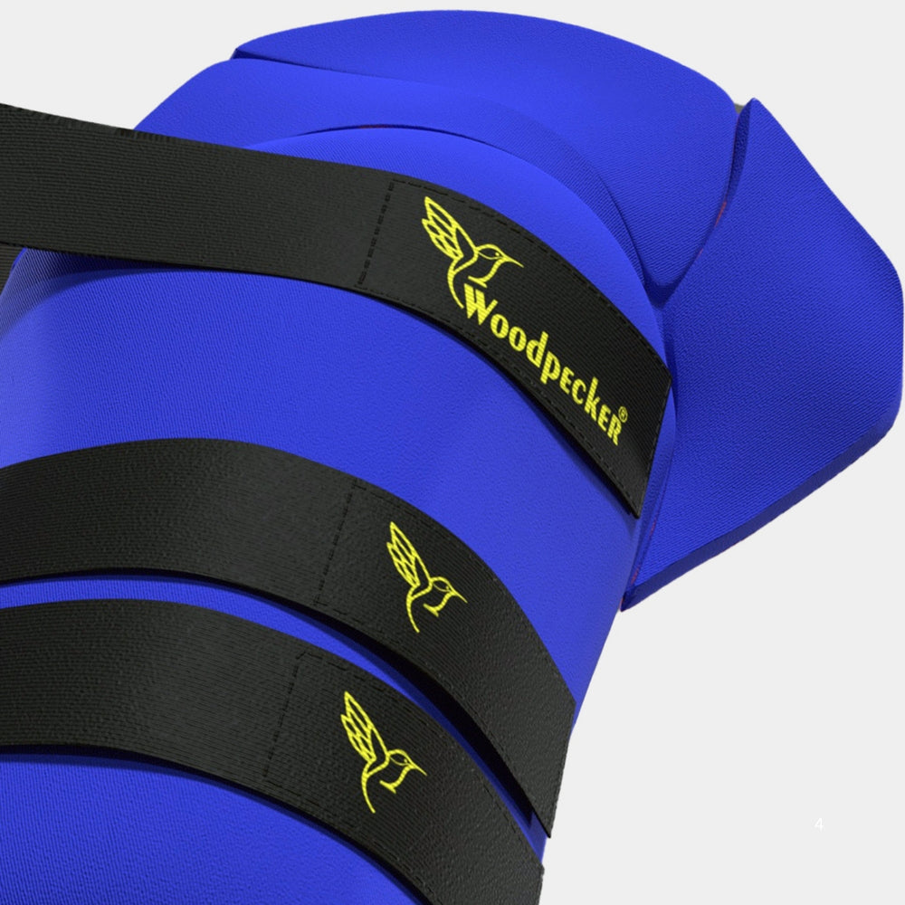 Woodpecker Combo Right Hand Cricket Thigh Guard Blue Inner Thigh Guard 3-Strap Lycra Polyester Extra Hip Protection - Best Price online Prokicksports.com