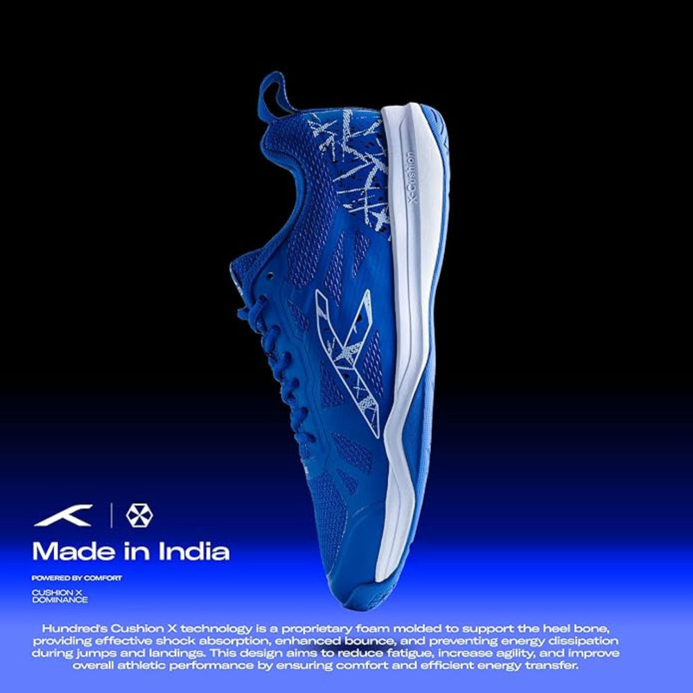 HUNDRED Blade Badminton Shoes (Non-Marking) | Multi-Sport Court Shoes | Lightweight Gum Rubber Sole | Indoor Sports – Badminton, Squash, Table Tennis, Volleyball & Basketball - Best Price online Prokicksports.com