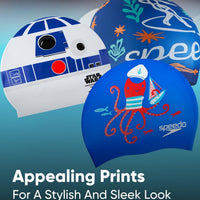 Speedo Slogan Print Cap – Junior Swimming Cap - Best Price online Prokicksports.com