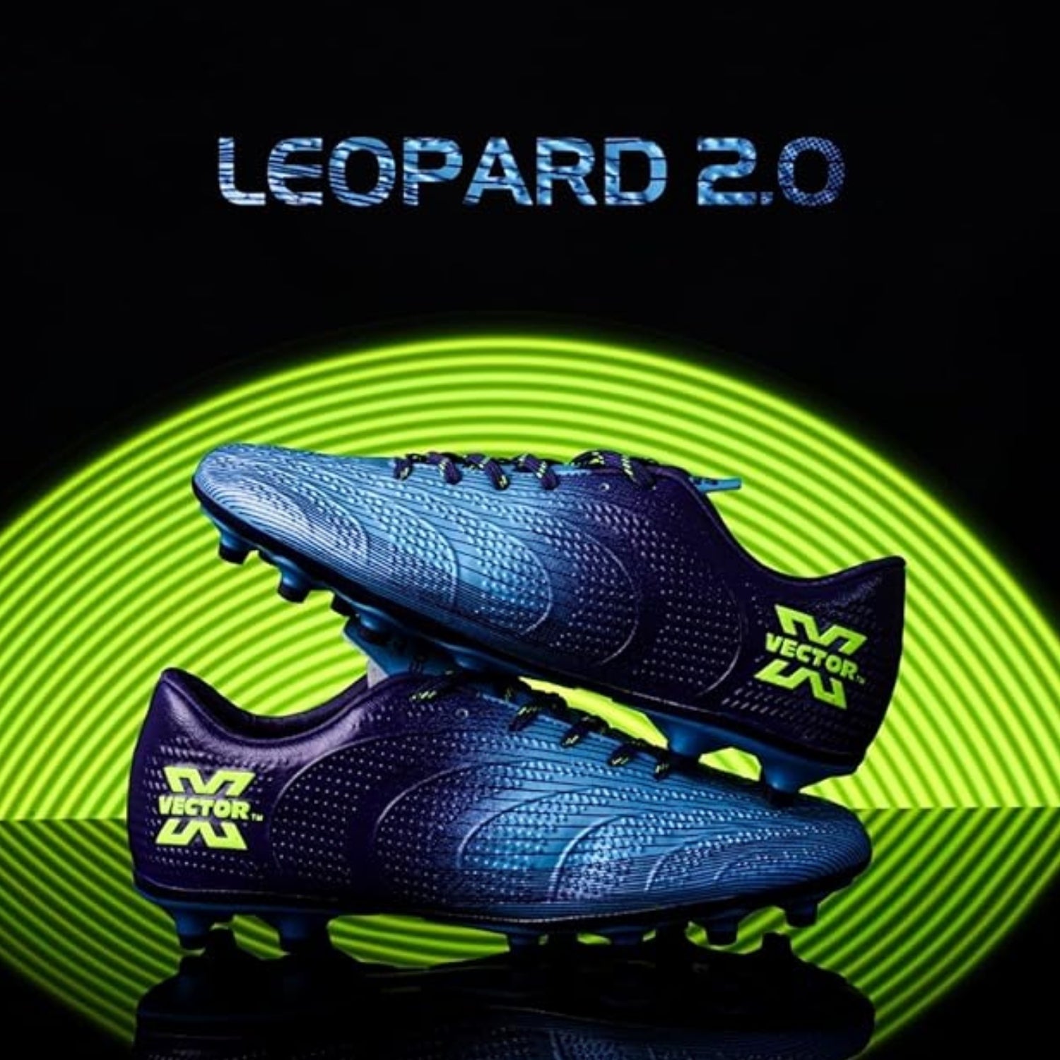 Vector X Leopard Football Shoes – Lightweight Synthetic Upper, Padded Footbed, Durable Rubber Sole, Comfortable Grip for Turf & Hard Ground - Best Price online Prokicksports.com