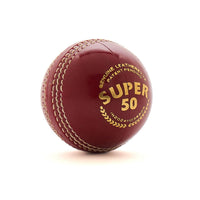 SG Super 50 Cricket Leather Ball, Red – Adult, Alum‑Tanned 2‑Piece 50‑Over Match Ball (Pack of 12) - Best Price online Prokicksports.com