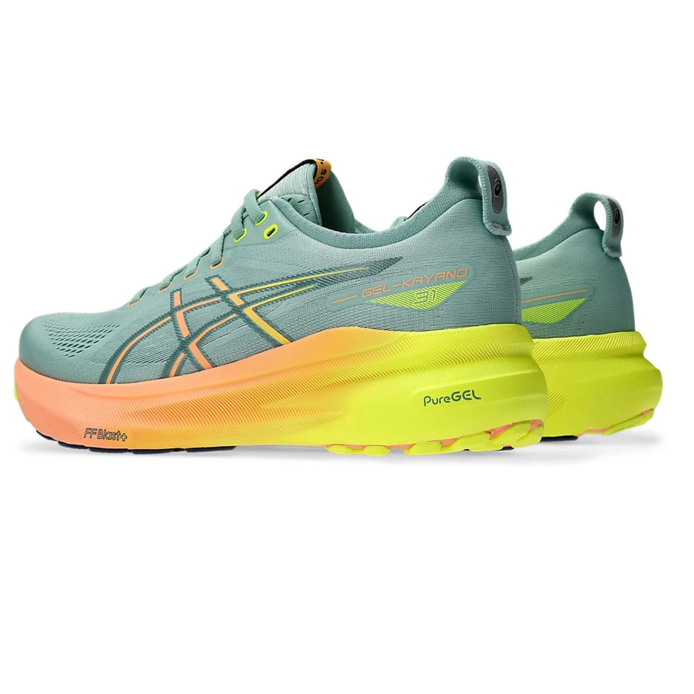 ASICS GEL-KAYANO 31 PARIS Running Shoes for Men – Light Celadon/Safety Yellow - Best Price online Prokicksports.com