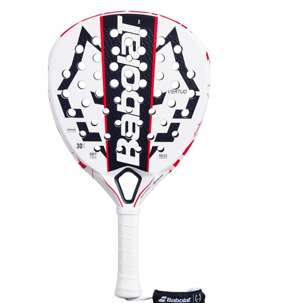 Babolat Tech Vertuo Juan Lebron 2.5 Padel Racquet – White/Black, 355g | Power & Comfort for Intermediate Players