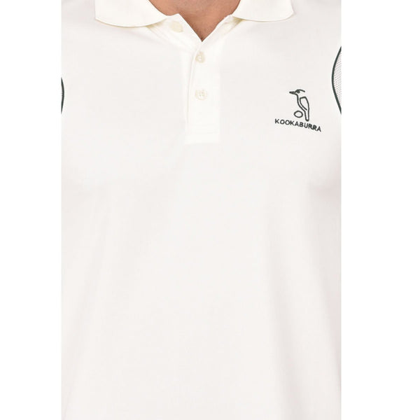 Kookaburra WT 2 Half Sleeve Cricket Shirt – White | Classic Match Whites with Stay-Dry Fabric & Mesh Ventilation