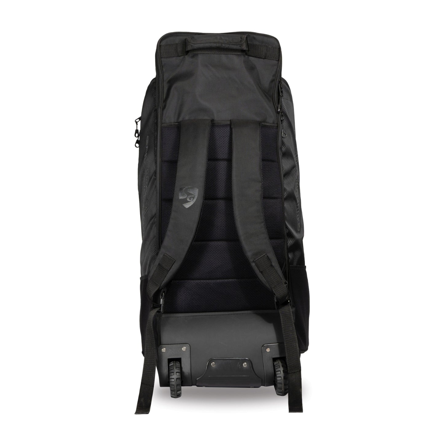 SG KLR Wheelie Duffle Cricket Kit Bag Large | Rolling Cricket Gear Bag with Wheels & Pull Handle | Spacious Sports Kit Bag – Black - Best Price online Prokicksports.com