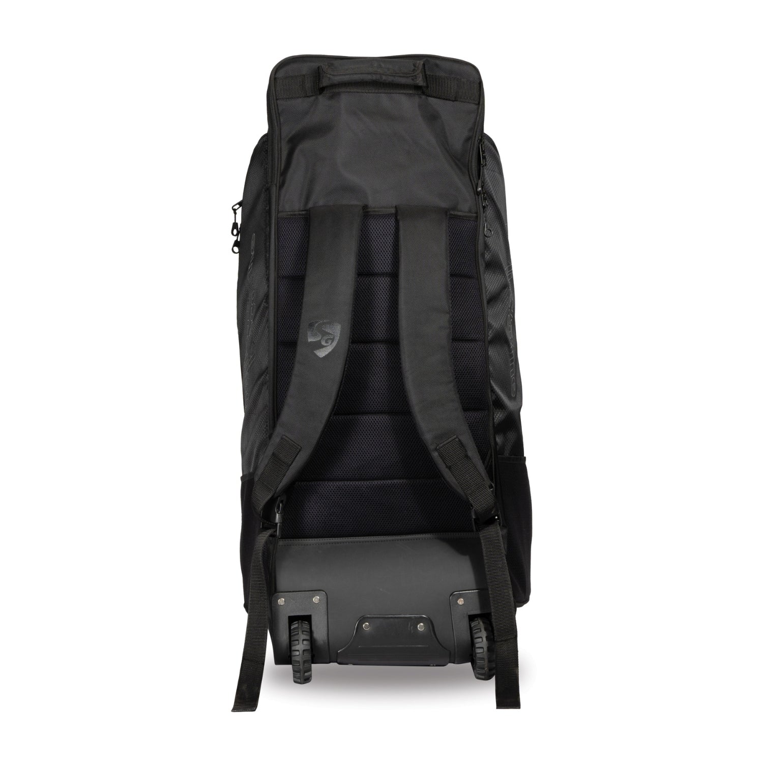 SG KLR Wheelie Duffle Cricket Kit Bag Large | Rolling Cricket Gear Bag with Wheels & Pull Handle | Spacious Sports Kit Bag – Black - Best Price online Prokicksports.com