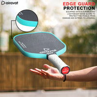 Airavat Ionix 7414 Pickleball Paddle | Carbon Fiber Surface | Polymer Core | USAPA Approved | Lightweight Design | Vibrant Cyan Color - Best Price online Prokicksports.com