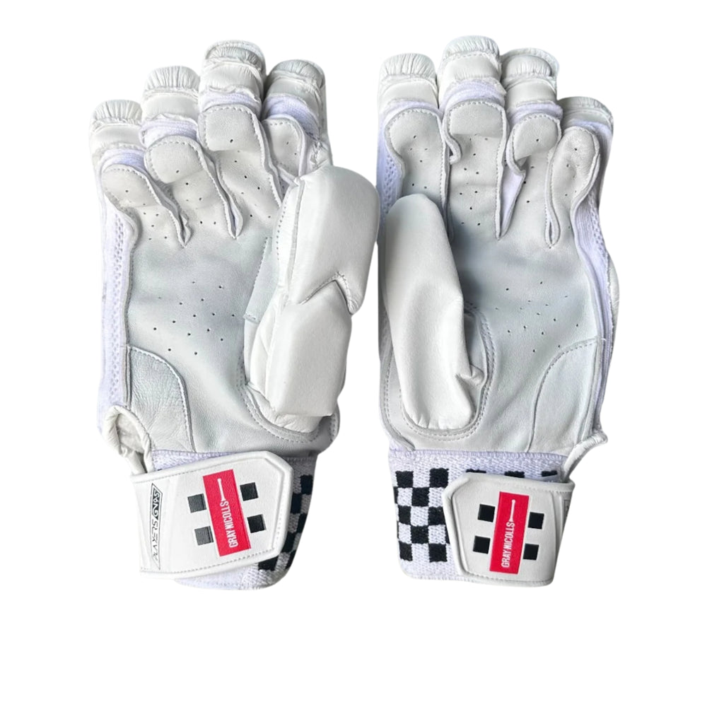 Gray Nicolls GN 9.5 Player Edition Right Hand Batting Gloves – Adult (White) | Elite Protection with Fibre Shield & Premium Leather Palm - Best Price online Prokicksports.com