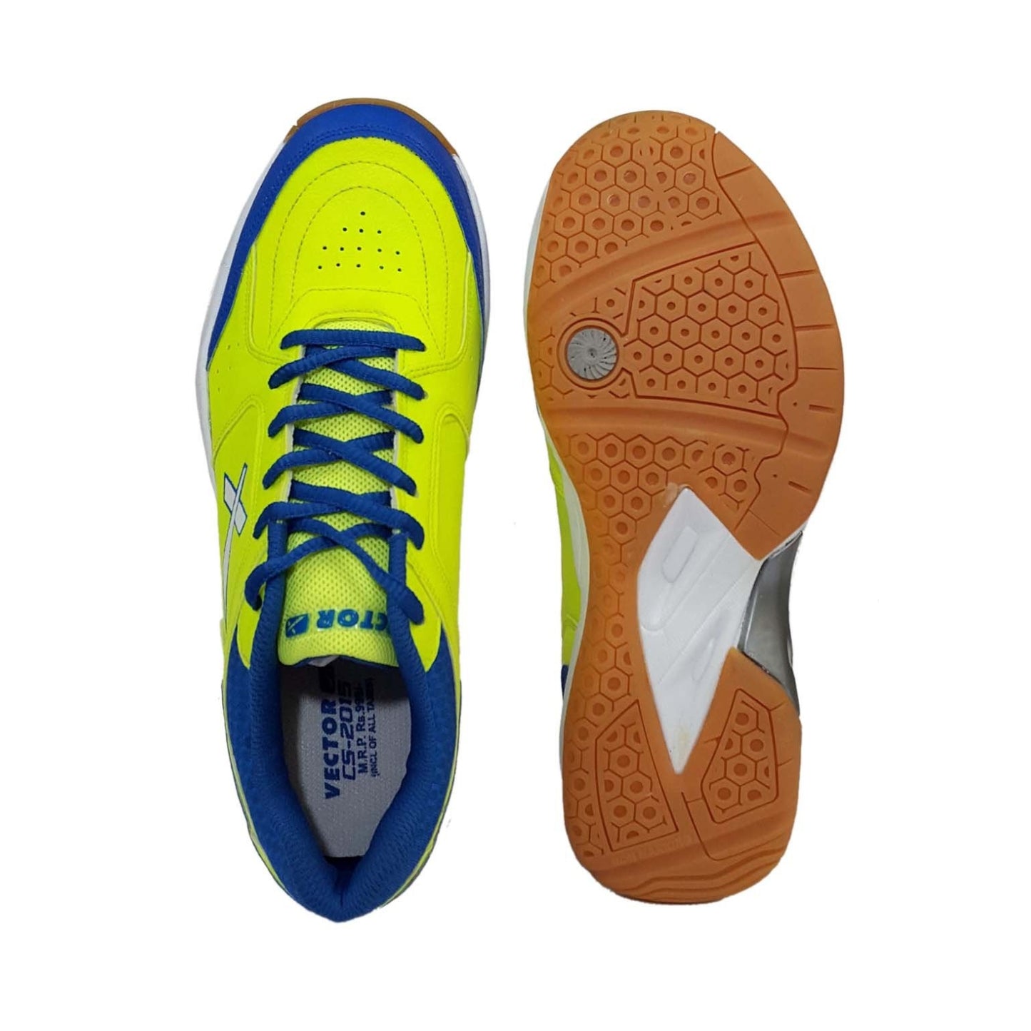 Vector X CS-2015 Plastic Badminton Shoes | Lightweight Court Shoes with Durable Plastic Sole | Training & Recreational Use - Best Price online Prokicksports.com