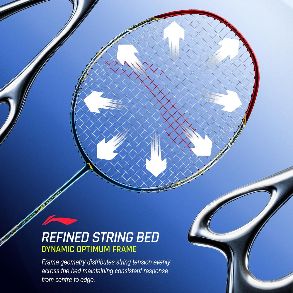 Li-Ning G-Force 6900 Superlite Unstrung Badminton Racquet, 5U G6 | Ultralite Carbon Technology | Fast Swing