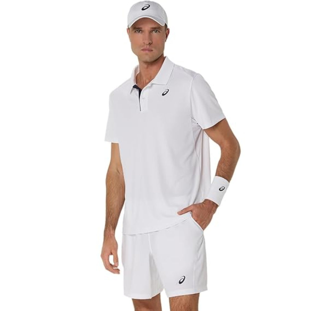 ASICS COURT POLO (M) – Brilliant White | Lightweight, Breathable & Quick-Dry Men’s Sports Polo for Training and Matches - Best Price online Prokicksports.com
