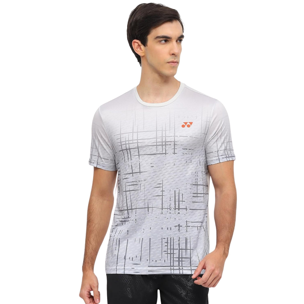 Yonex 2968 Men’s Round Neck T‑Shirt – TruDry Quick‑Dry Polyester Essentia 3 Badminton/Tennis Tee - Best Price online Prokicksports.com