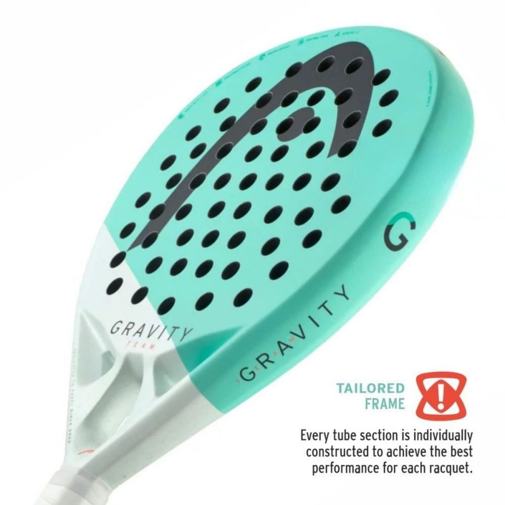 Head Gravity Team 2024 Padel Racquet 360g | Lightweight Round Shape Control Racket with Auxetic Technology - Best Price online Prokicksports.com