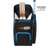 DSC Hexa Cricket Kit Bag – Black/Blue, Premium Large Capacity Cricket Gear Bag with Durable Fabric & Multi-Compartment Storage - Best Price online Prokicksports.com