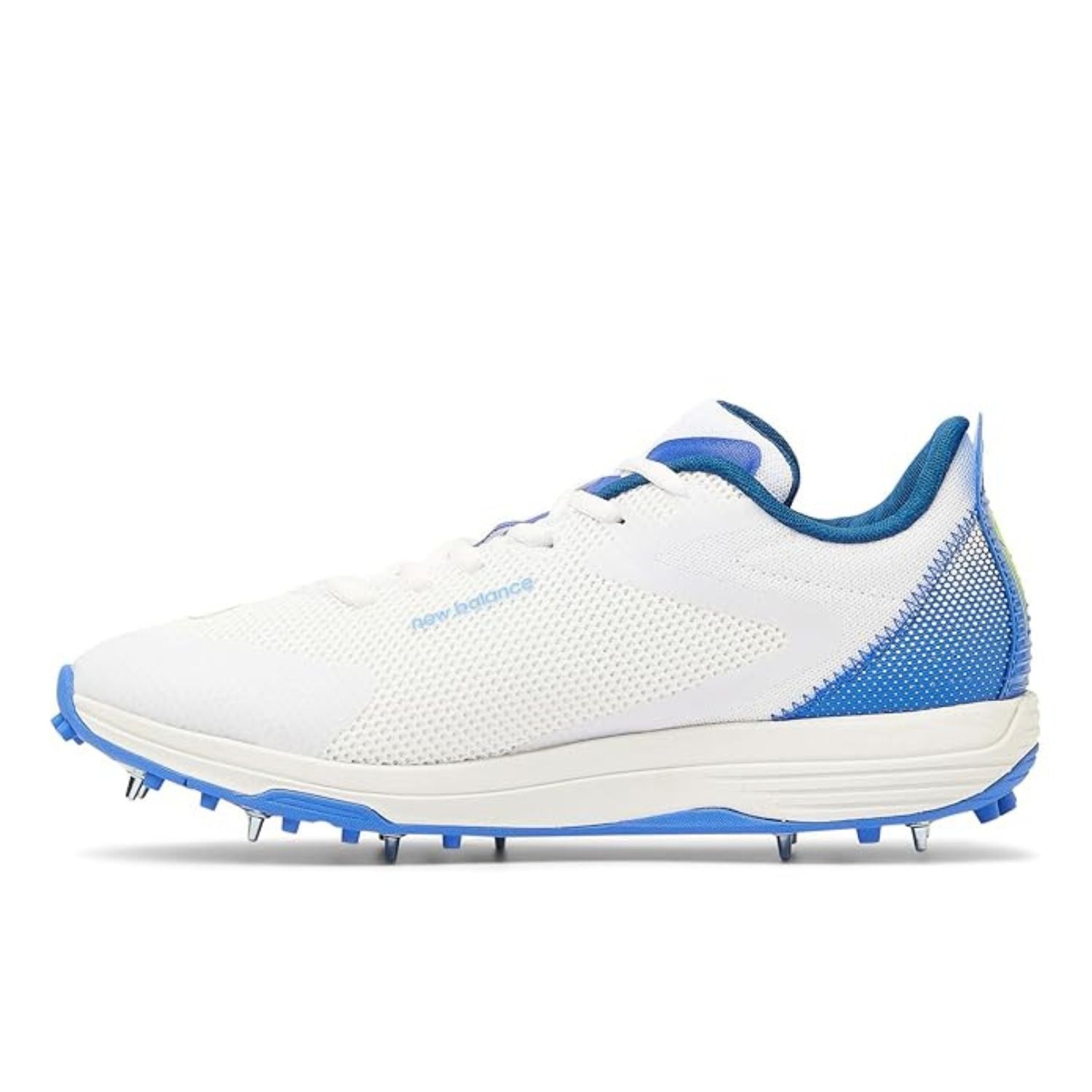 New Balance CK10R5 Metal Spike Cricket Shoes | 11 Removable Spikes | Lightweight Midsole | Breathable Upper - White - Best Price online Prokicksports.com