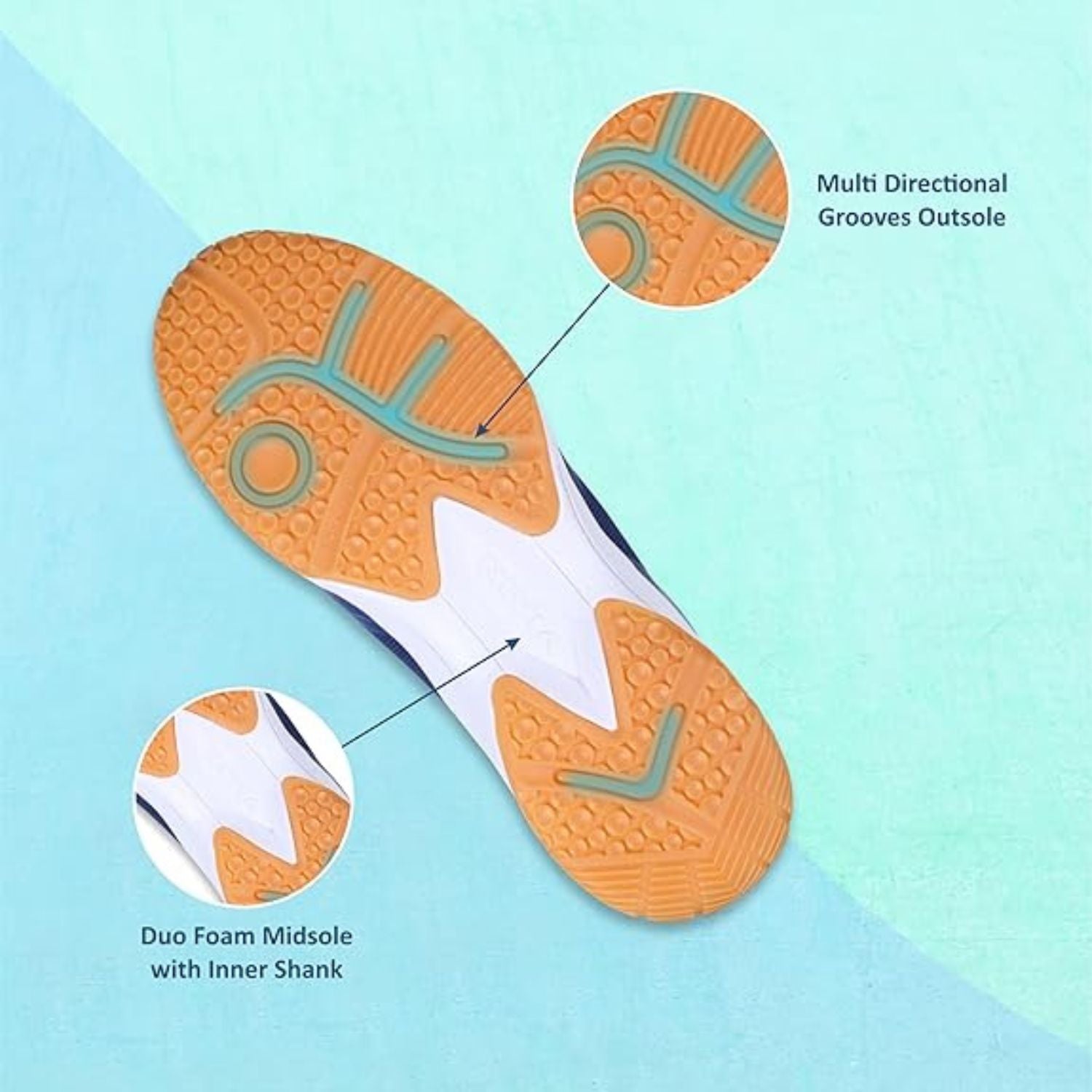 Nivia HY-Court 2.1 Badminton Shoes for Men | Non-Marking Sole | Cushioned Insole | Breathable Mesh | Lightweight Design - Best Price online Prokicksports.com