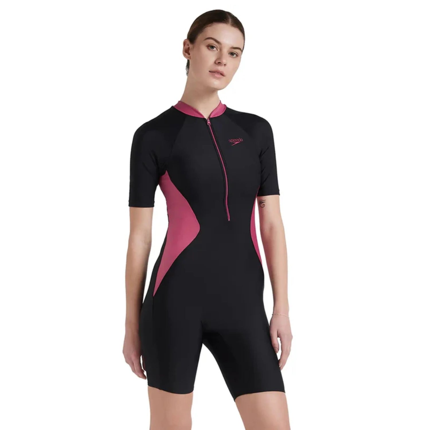 Speedo AF Zip Front SS Kneesuit – Women’s Short Sleeve Swimwear - Best Price online Prokicksports.com