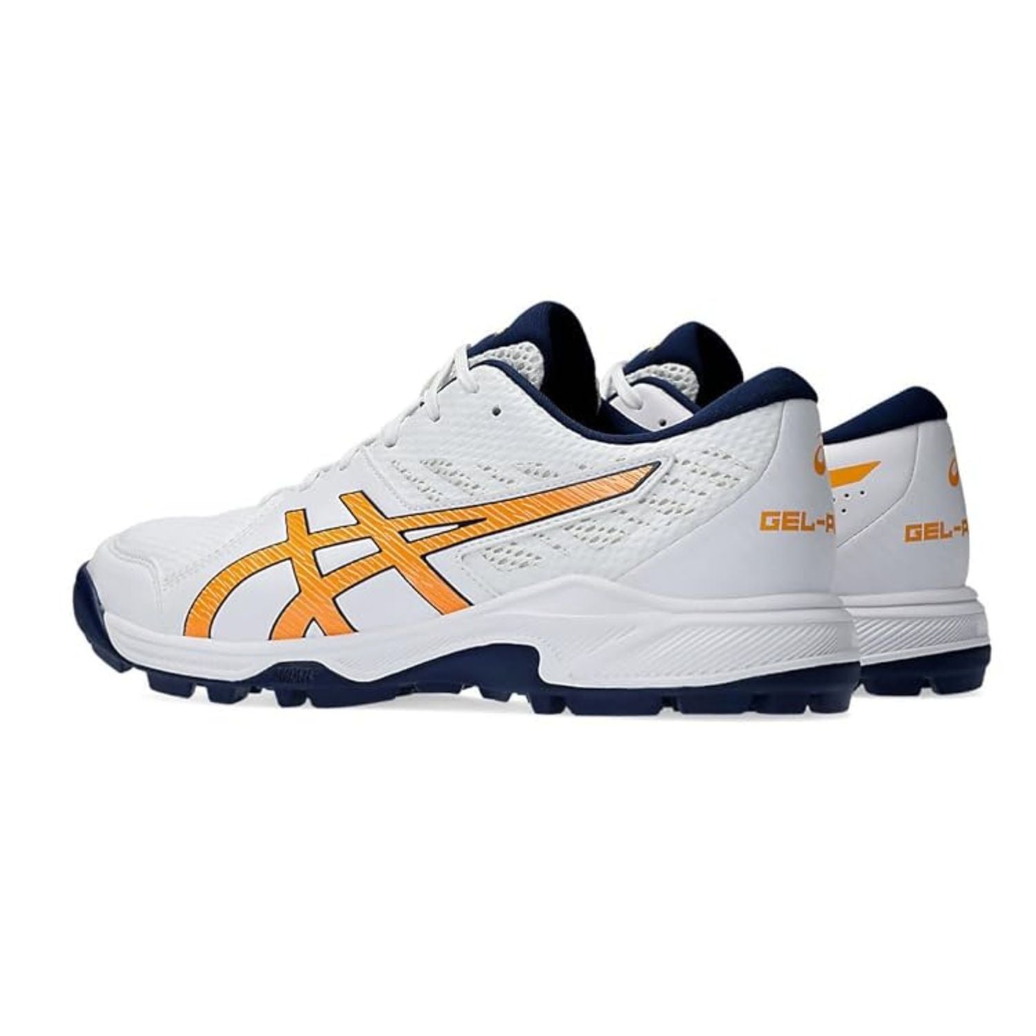 ASICS Gel-Peake 2 Cricket Shoes (Men) | Rubber Outsole | Breathable Mesh | Rearfoot GEL Cushioning | White/Atlantis Blue - Best Price online Prokicksports.com