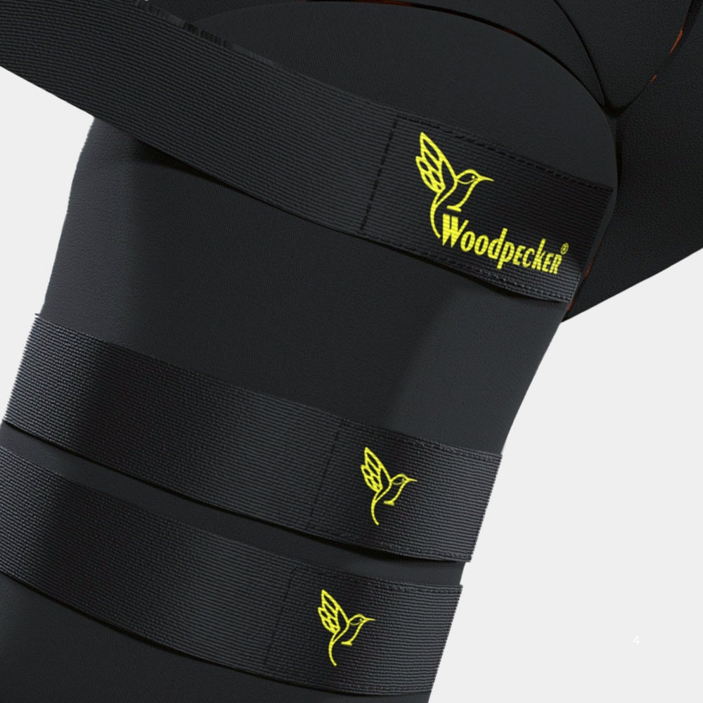 Woodpecker Armour X Right Hand Cricket Thigh Guard Black 3-Strap Lightweight Extra Hip Protection Lycra Polyester - Best Price online Prokicksports.com