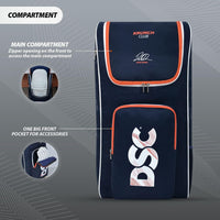 DSC Krunch Club Cricket Kitbag, Navy – Medium Duffle Kit Bag, Polyester & PU, Full Foam Padding, Front-Top Access, Multiple Pockets - Best Price online Prokicksports.com