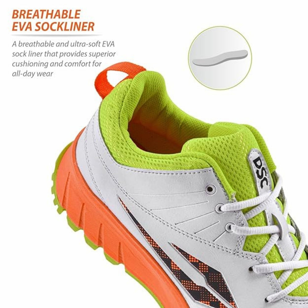 DSC Superstorm Cricket Shoes with Rubber Studs – Lightweight Durable Cricket Footwear for All Surfaces with Enhanced Grip, Comfort, and Performance - Best Price online Prokicksports.com