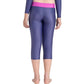 SPEEDO SWIM CONTRAST CAPRI, HAPUNA BLUE/NEON VIOLET | Chlorine-Resistant Fabric with UPF Protection & Performance Fit - Best Price online Prokicksports.com