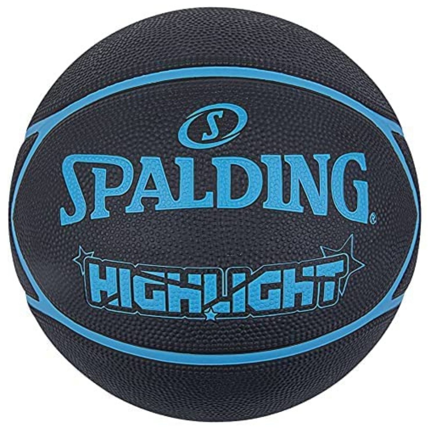 Spalding Highlight Rubber Basketball – Size 7 (29.5), Full Pebbled All‑Surface Grip, Indoor/Outdoor Training & Match Ball - Best Price online Prokicksports.com