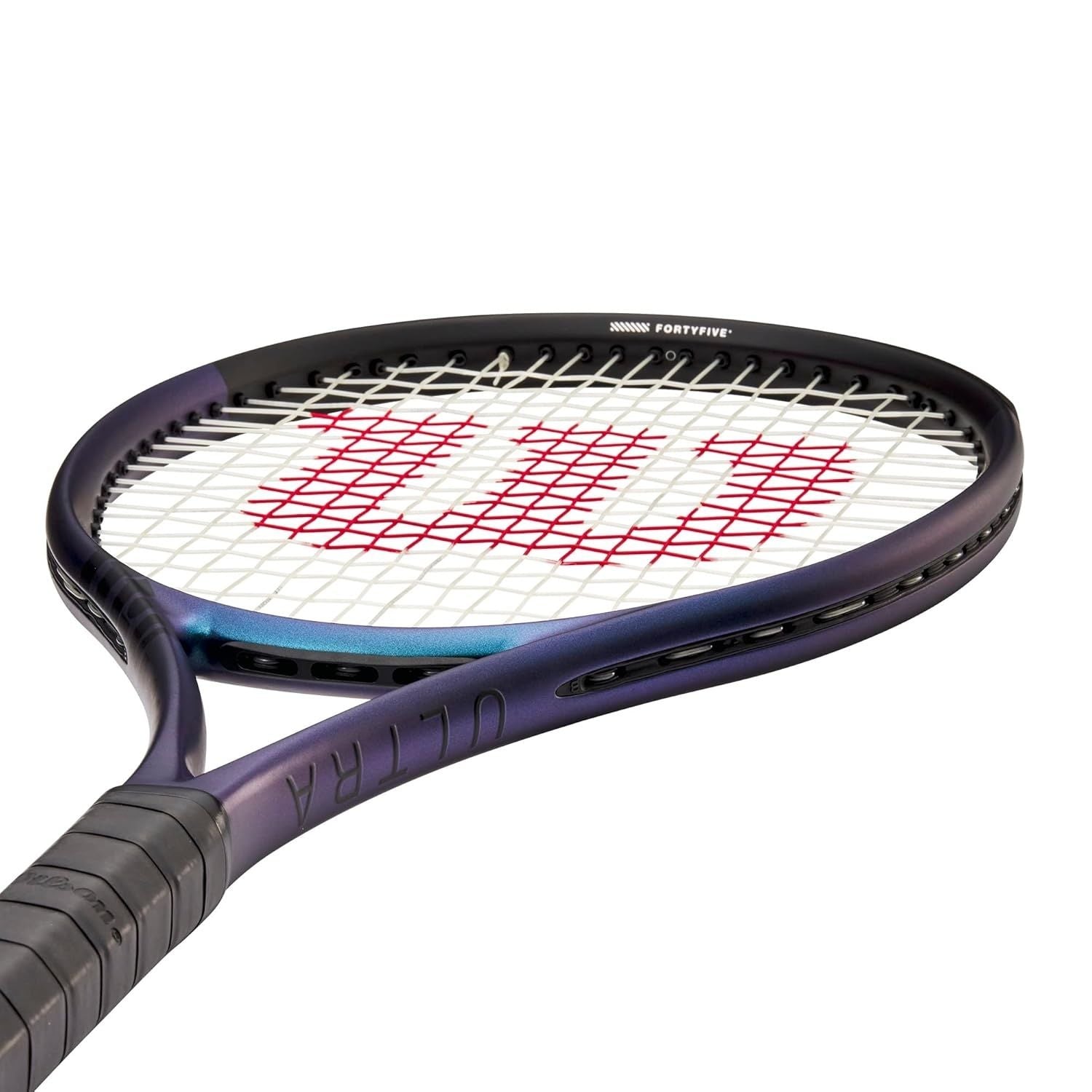 Wilson WR108311U3 Ultra 100 V4 Unstrung Tennis Racquet (L3: 4 3/8) – 300 Grams | 100 sq.in Head, 16x19 String Pattern, FORTYFIVE° Tech, Sweet Spot Channel | Power, Spin & Control for All-Court Play - Best Price online Prokicksports.com