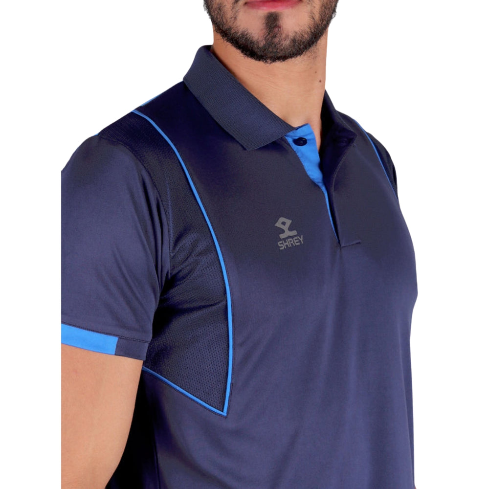 Shrey Rio Polo Half Sleeves T-Shirt – Lightweight, Breathable Sports Polo for Cricket, Training, Coaching, and Daily Active Wear with Stylish Fit - Best Price online Prokicksports.com