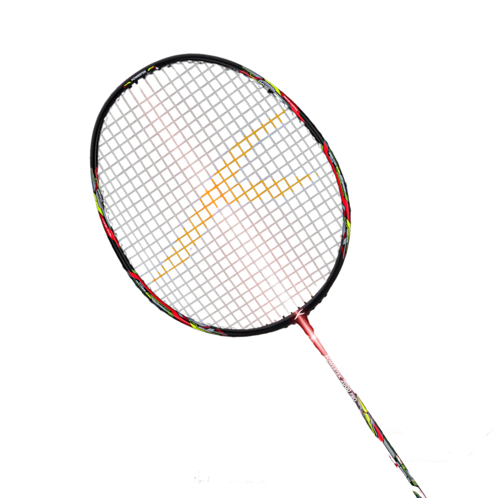 HUNDRED Powertek 2000 Pro Strung Badminton Racquet – Black | Head-Heavy Power Racquet with Carbon Graphite Shaft & Curve² Frame - Best Price online Prokicksports.com