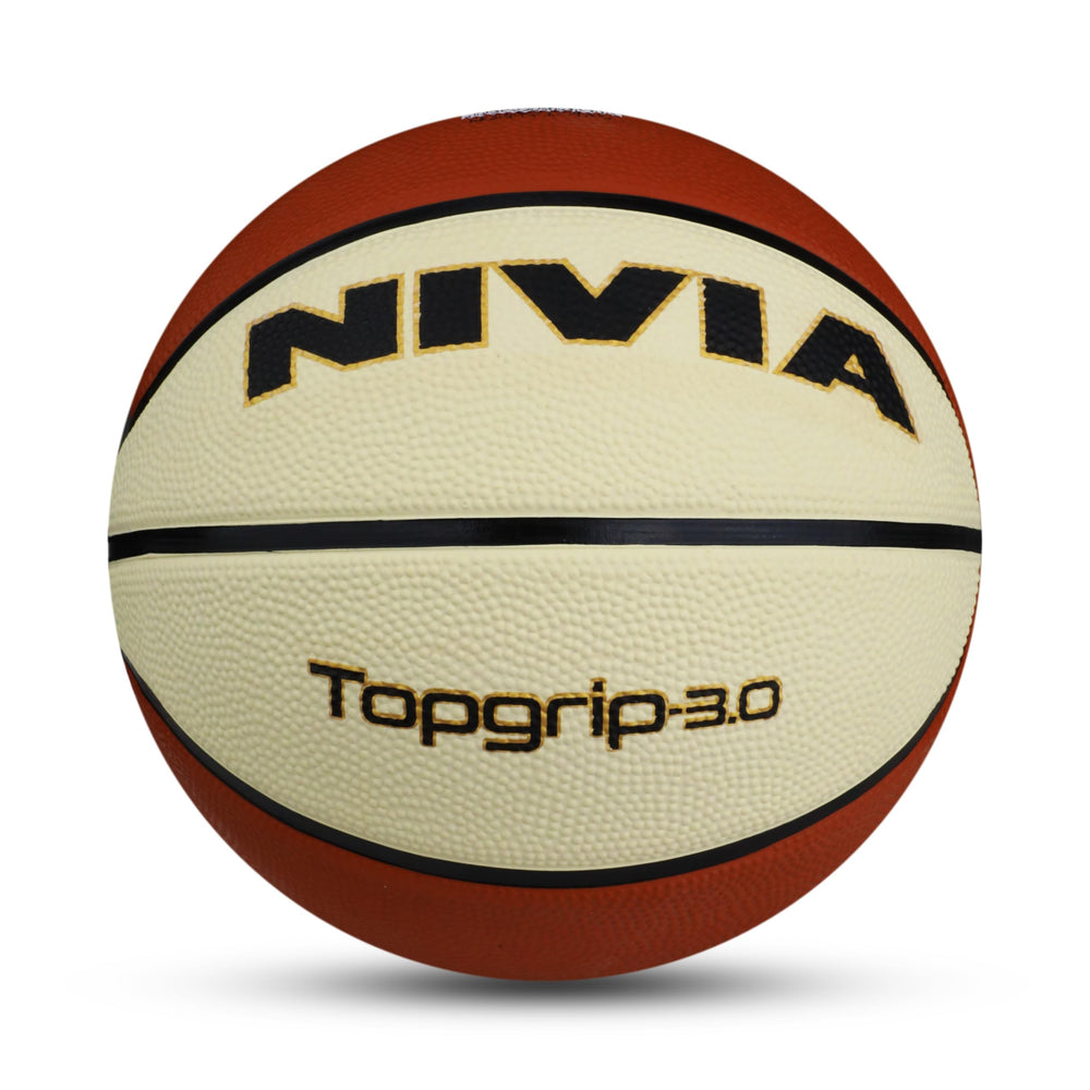 NIVIA Top Grip 3.0 Soft Rubberized Molded Basketball (Size 5, Multicolor)