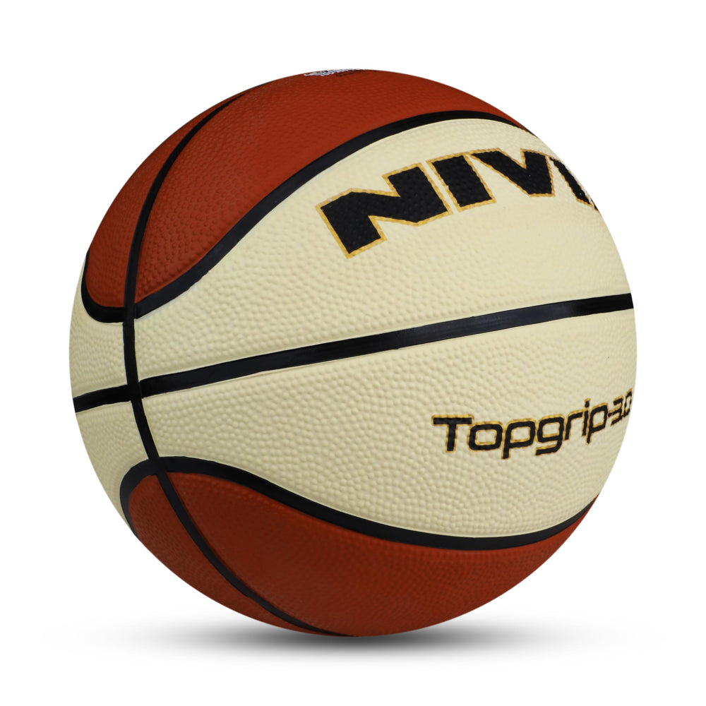NIVIA Top Grip 3.0 Soft Rubberized Molded Basketball (Size 5, Multicolor)