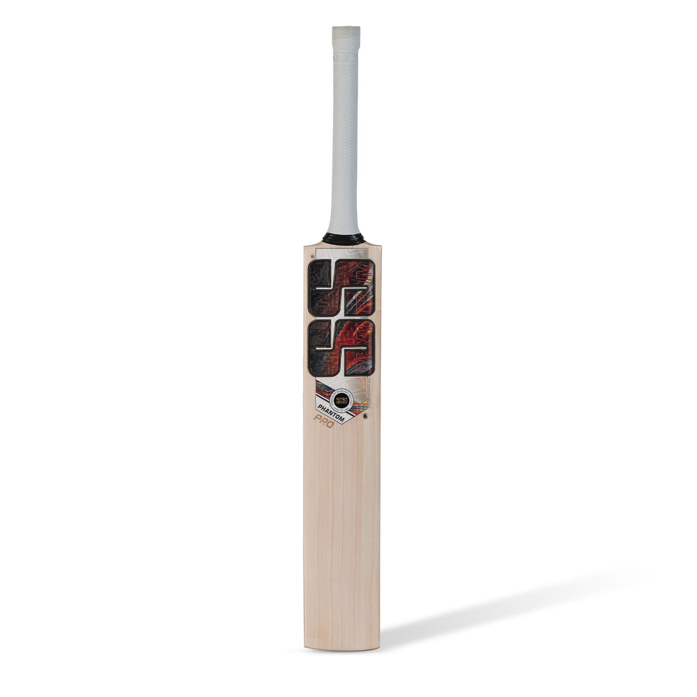 SS Phantom Pro English Willow Cricket Bat - SH | Pure Duckbill Shape, Air-Dried Willow & Clean Face