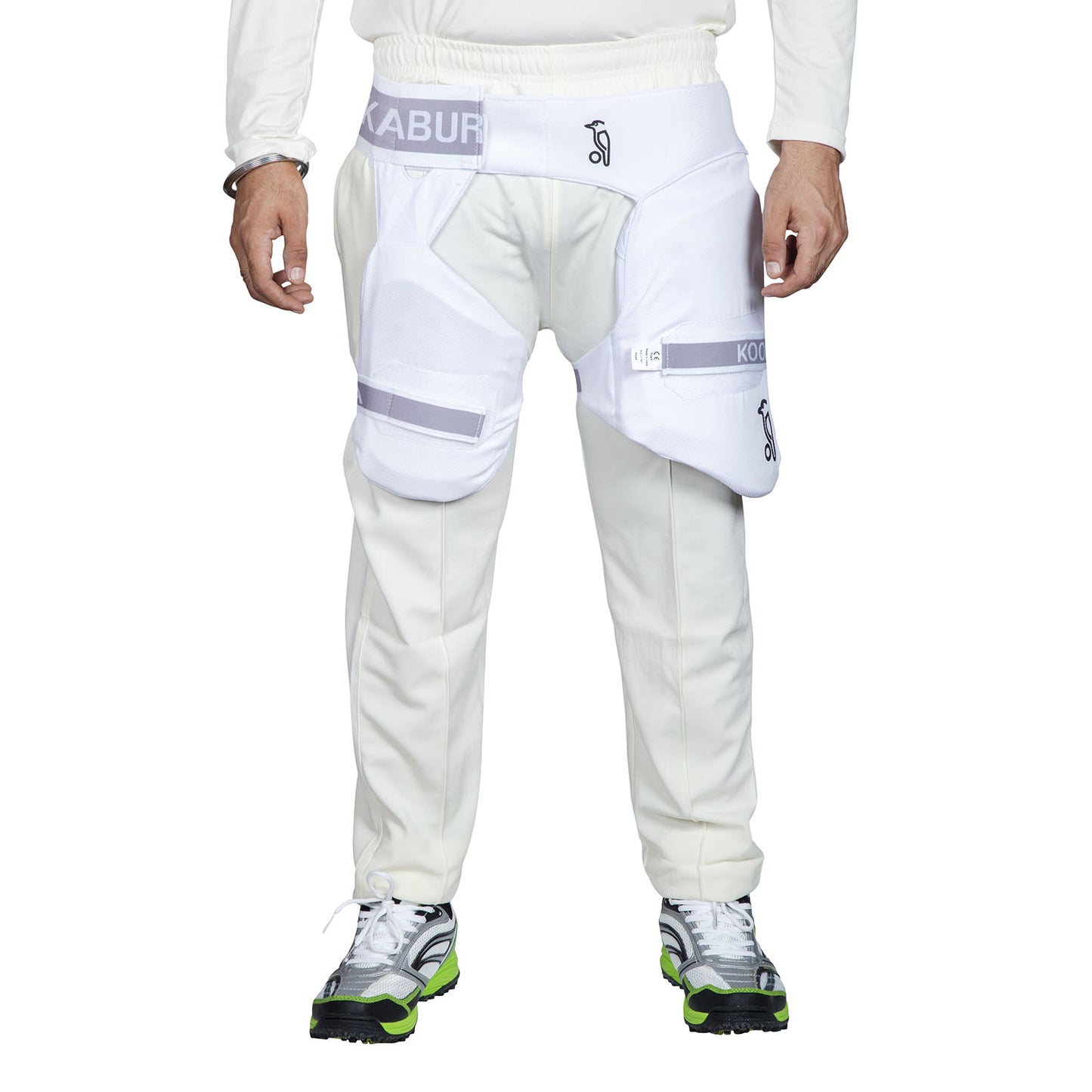 Kookaburra 500 Left-Hand Adult Thigh Guard – Off White Lightweight Cricket Protection for Leather Ball and Club Matches - Best Price online Prokicksports.com