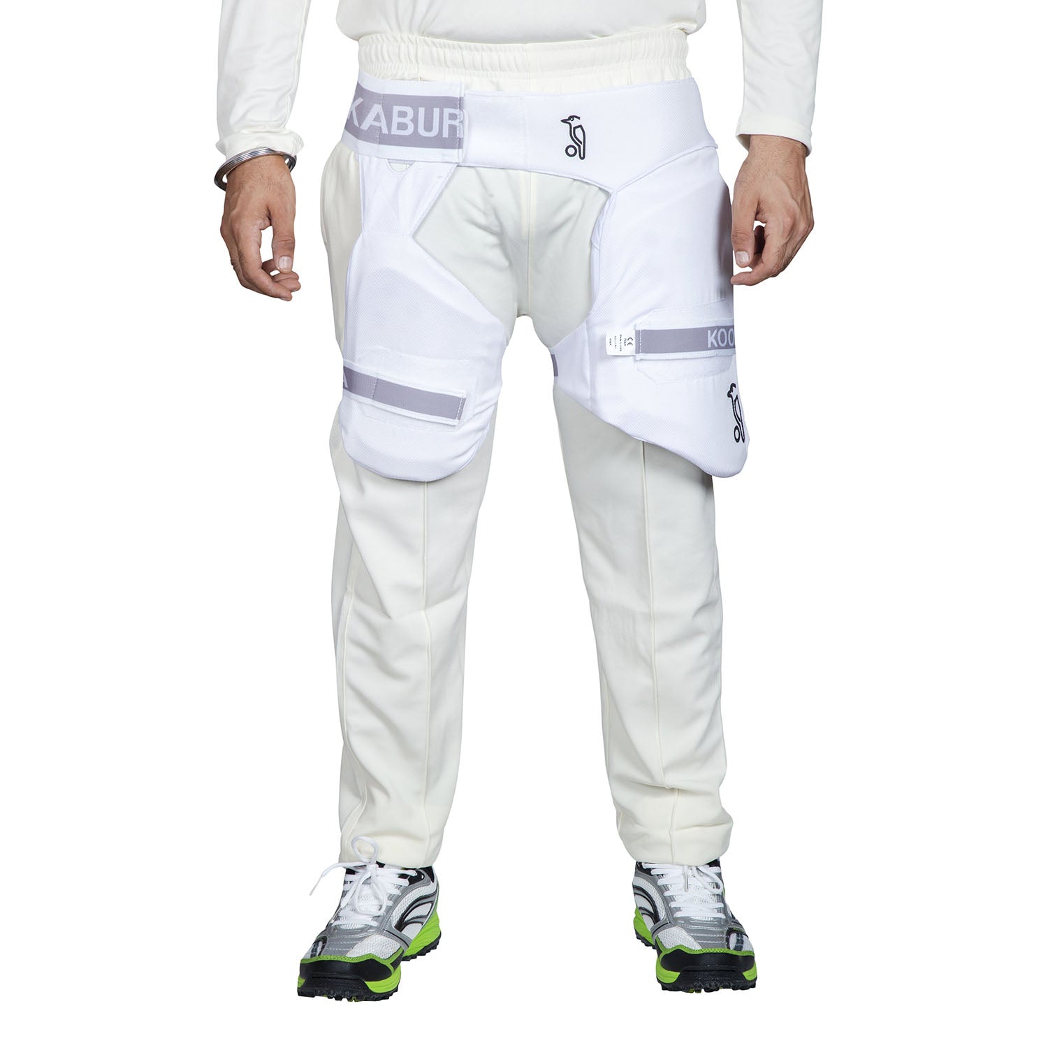 Kookaburra 500 Left-Hand Adult Thigh Guard – Off White Lightweight Cricket Protection for Leather Ball and Club Matches - Best Price online Prokicksports.com
