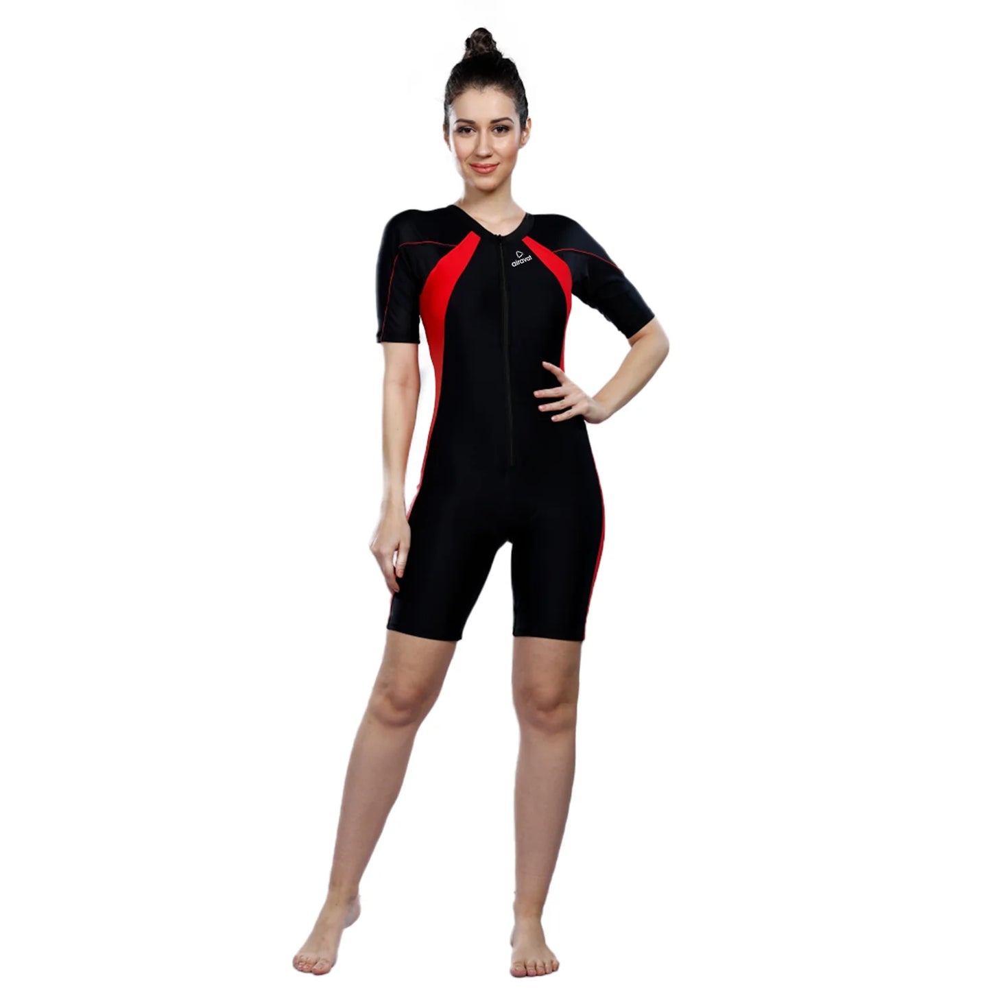 Airavat Fontus 5005 Women’s Swimming Half Body Suit | Quick-Dry, Stretchable & Comfortable | Chlorine-Resistant Swimwear for Training, Pool, and Beach | Stylish & Durable - Best Price online Prokicksports.com