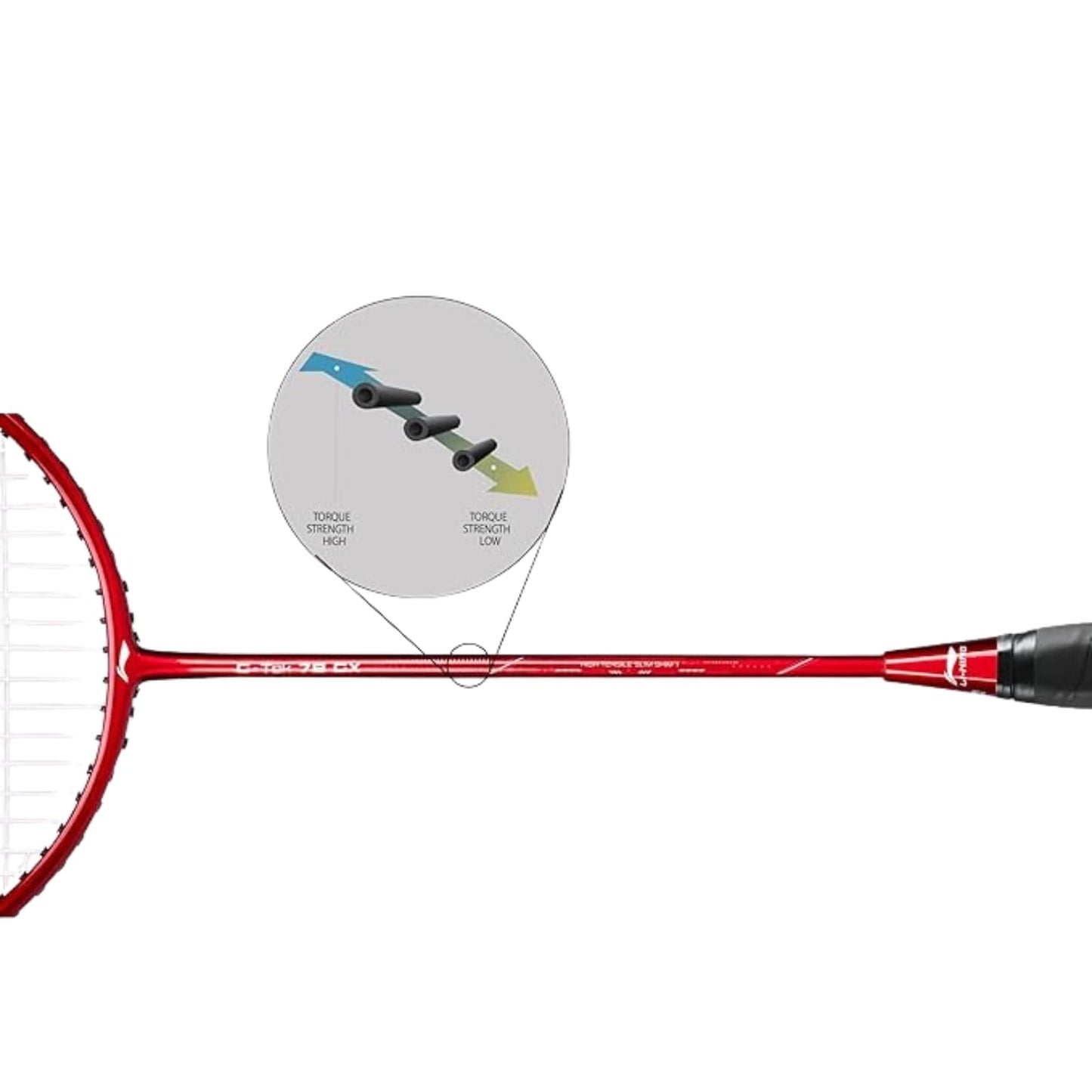Li-Ning G-TEK 78 GX Strung Graphite Badminton Racquet with Full Cover, Lightweight High-Tension Racket for Power, Speed & Control – Red - Best Price online Prokicksports.com