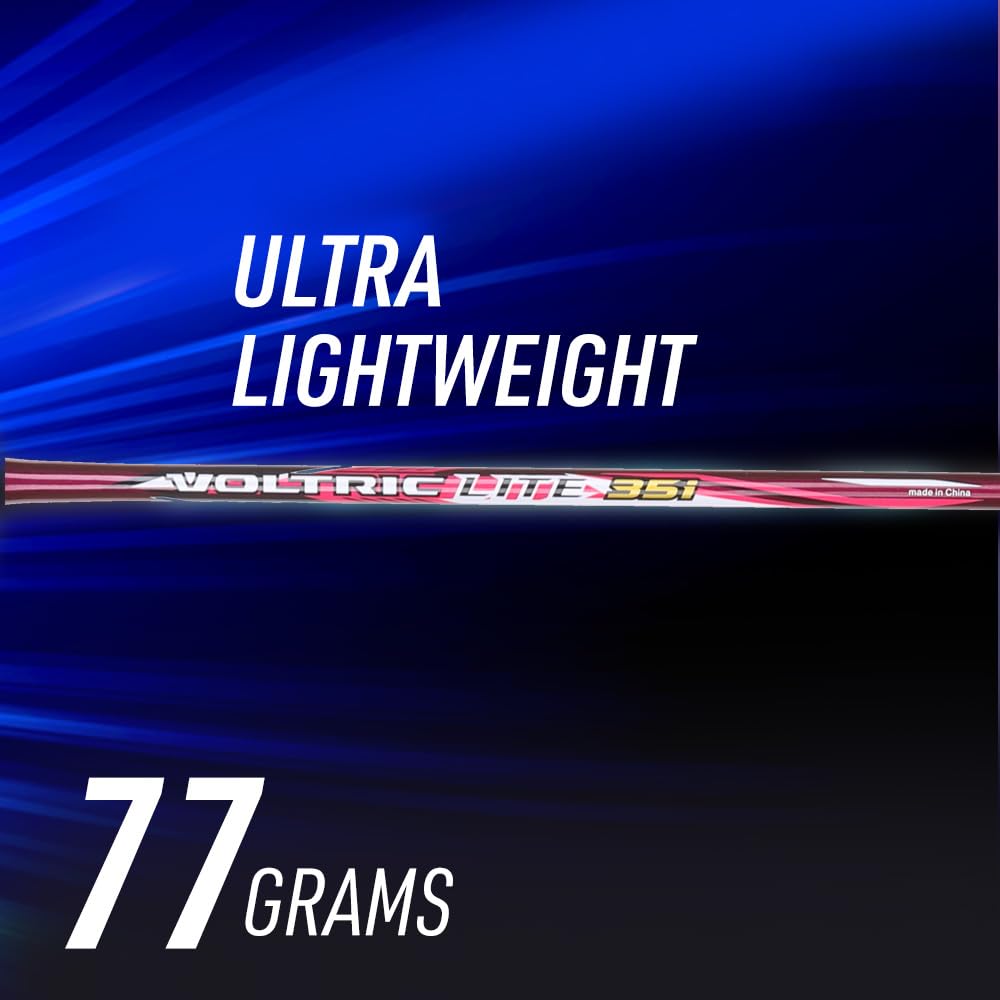 Yonex Voltric Lite 35i HM Graphite Head Heavy Badminton Strung Racquet | NANOMESH NEO & ISOMETRIC Power Frame with Full Cover - Best Price online Prokicksports.com